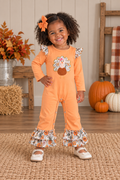 Girls' Floral Turkey Ruffle Romper | Preorder