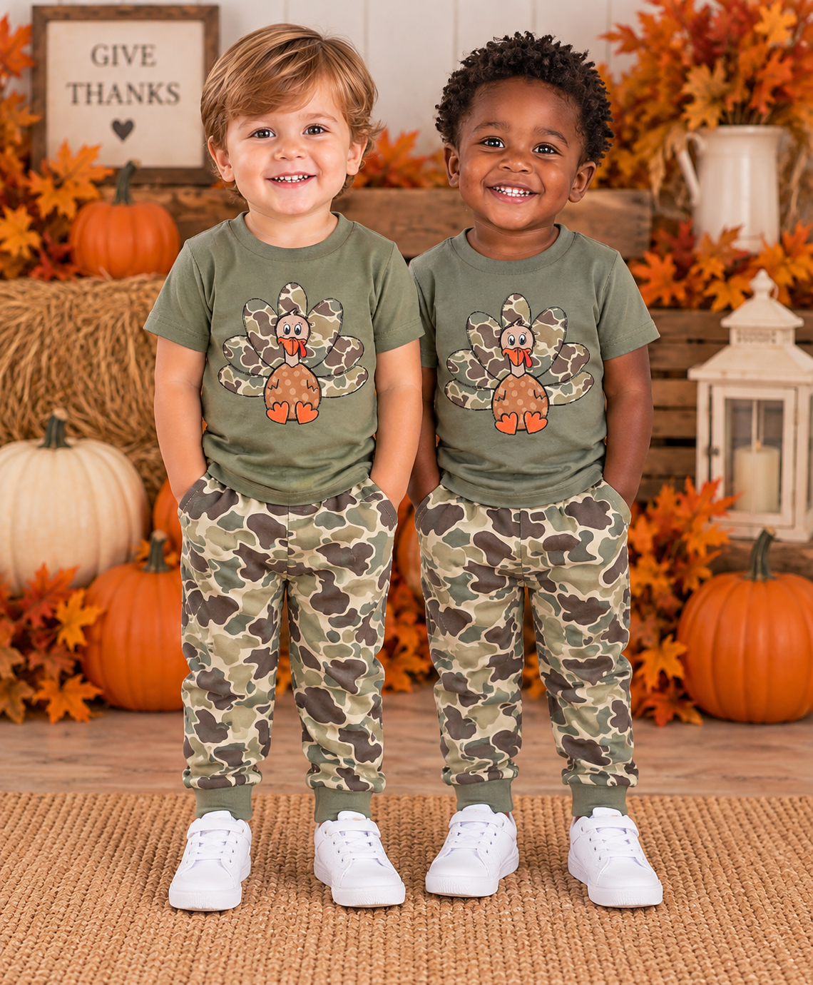Boys' Camo Turkey Thanksgiving Set | Preorder