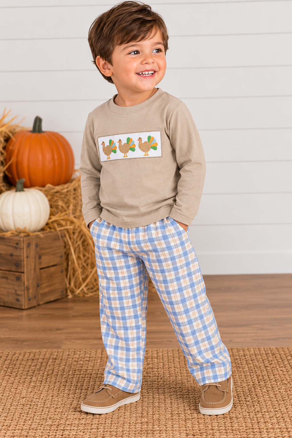 Boys' Turkey Plaid Set | Preorder