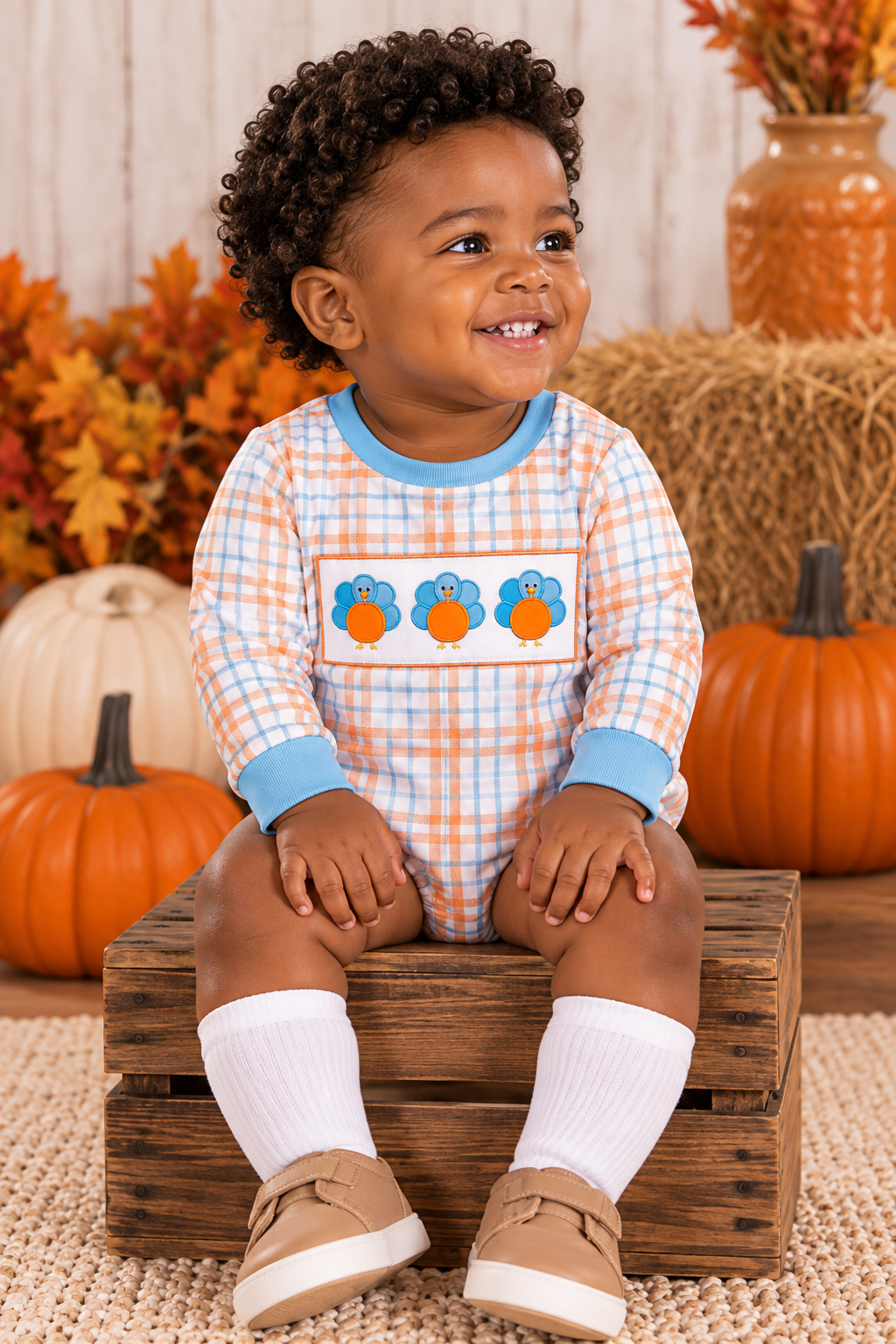 Boys' Plaid Bubble | Preorder