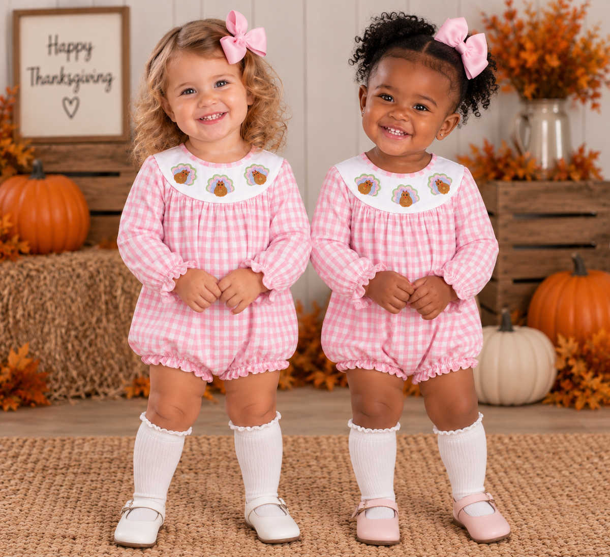 Girls' Pink Turkey Bubble | Preorder