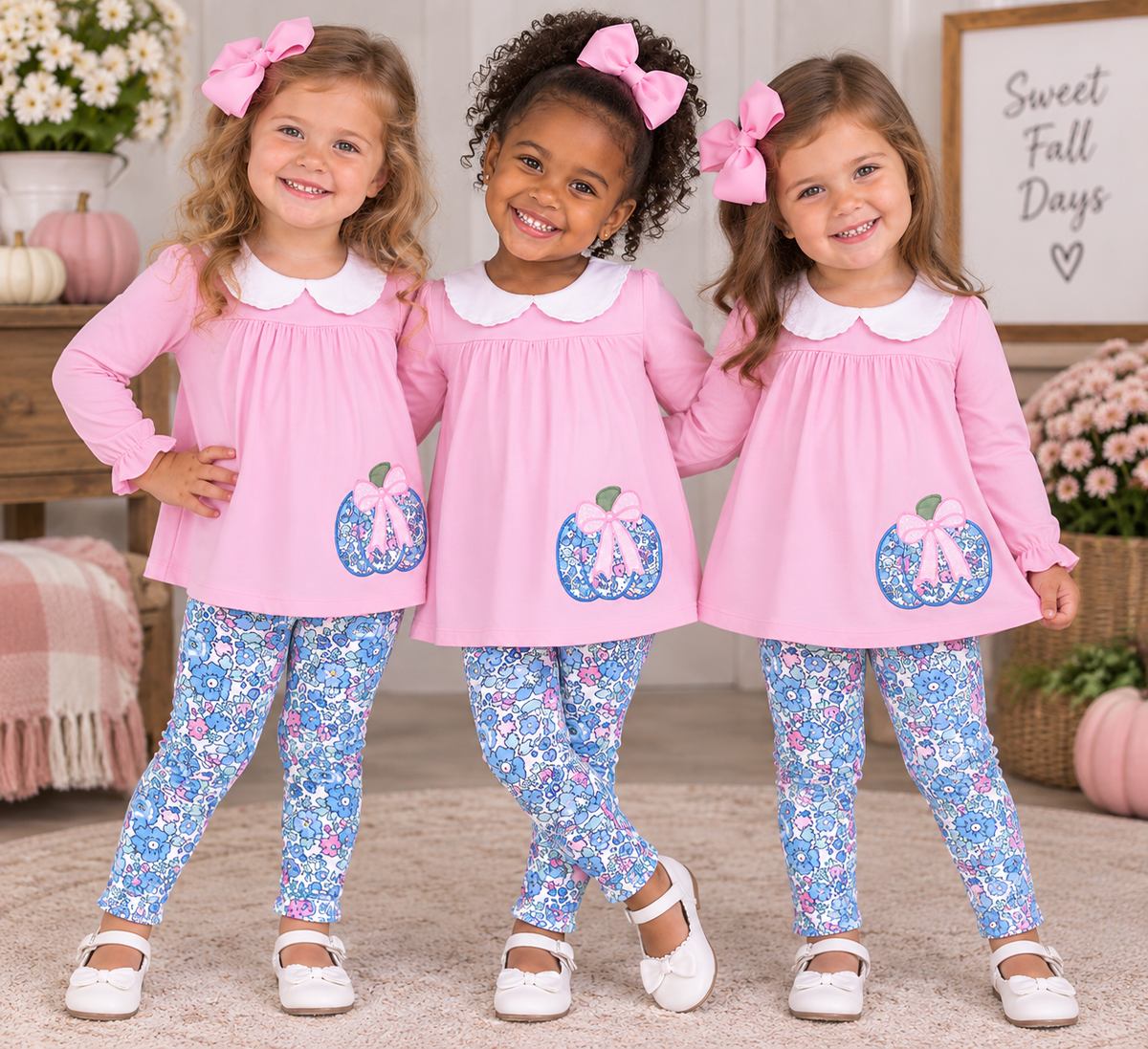 Girls' Pink Pumpkin Set