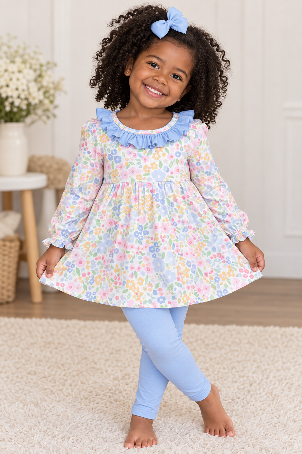 Girls' Blooms Ruffle Set