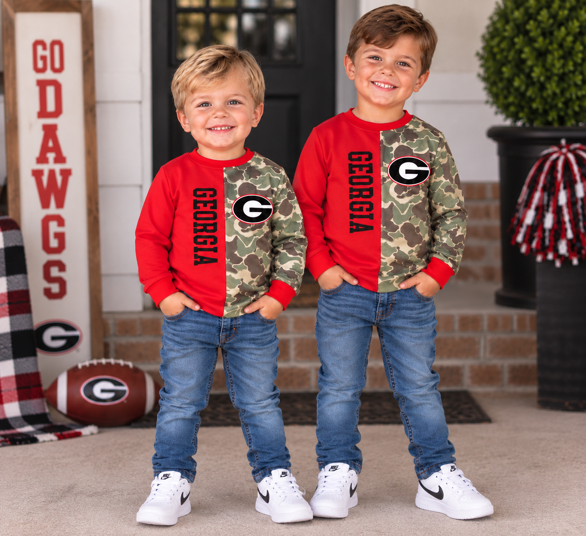 Boys' Georgia Camo Gameday Pullover