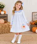 Girls' Turkey Blue Stripe Dress