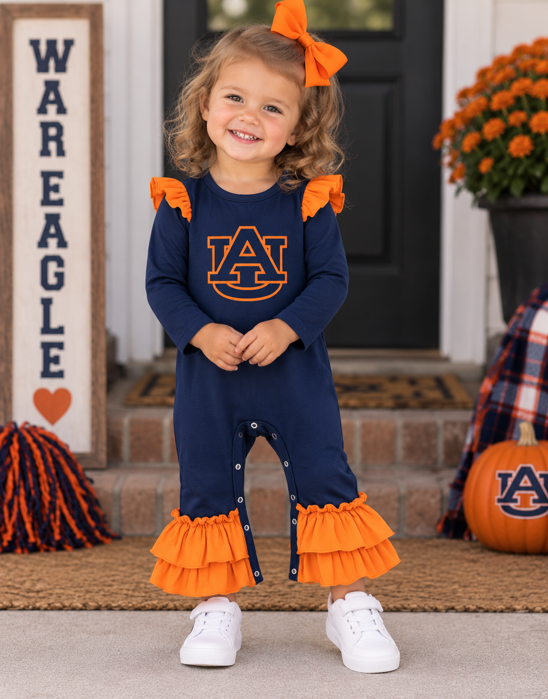 Girls' Auburn Romper