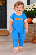 Boys' Blue Pumpkin Romper