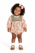 Girls' Green Floral Bubble