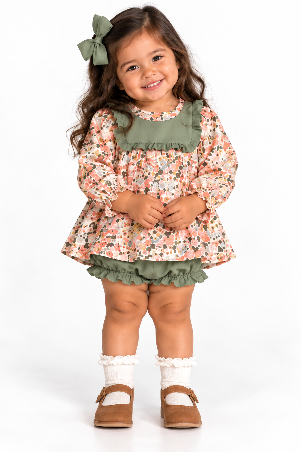 Girls' Floral Bloomer Set