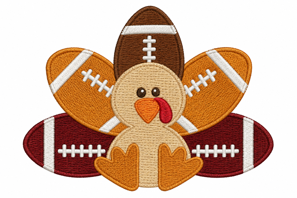 Girls' Turkey Football Ruffle Romper |Preorder