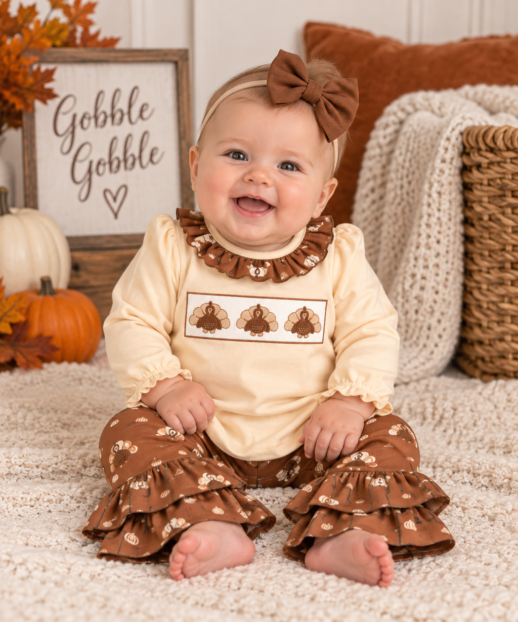 Girls' Three Little Turkeys Set | Preorder