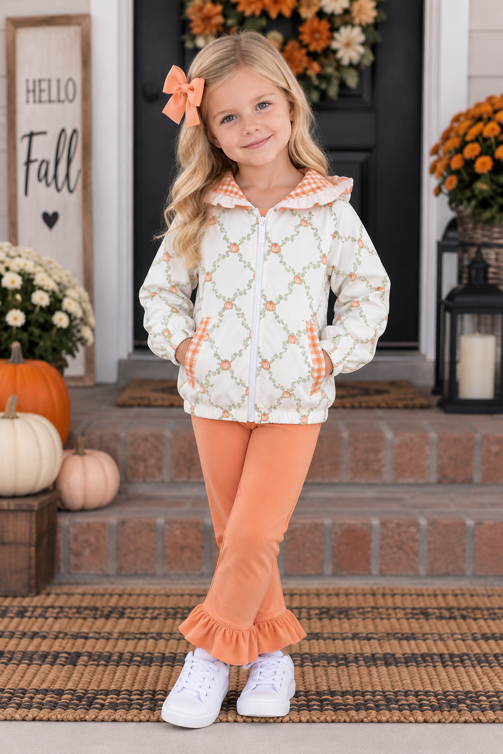 Girls’ Pumpkin Ruffle Jacket