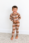 Boys' Two Piece Plaid Bamboo Set
