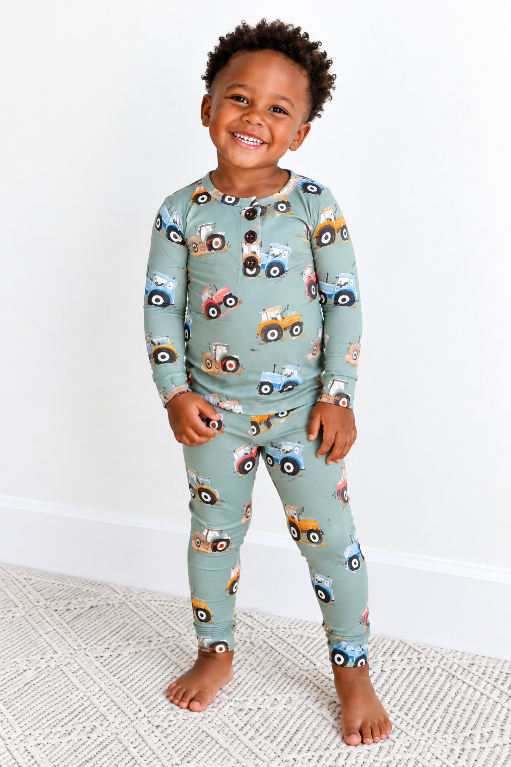 Boys' Tractor Bamboo Pajama Set