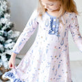 Girls Christmas Blue Solider Dress | preorder