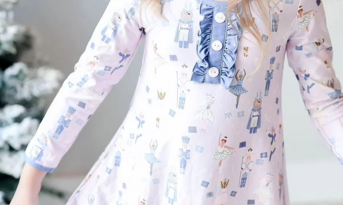Girls Christmas Blue Solider Dress | preorder