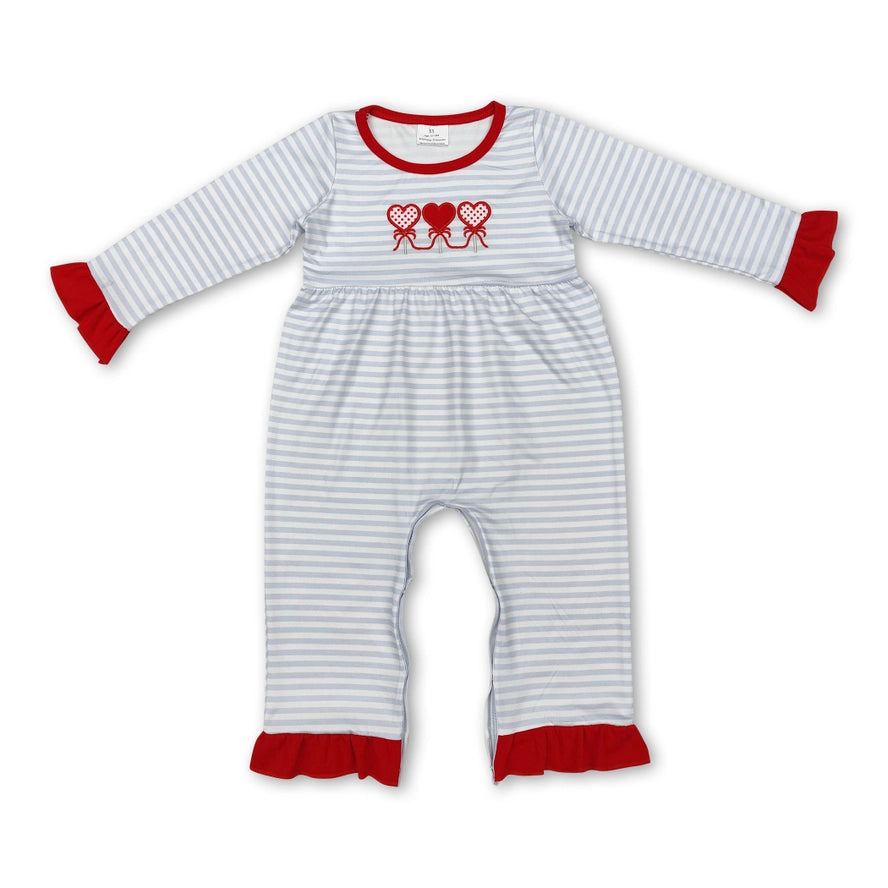 Girls' Valentine Day Heart Romper | V001 Preorder