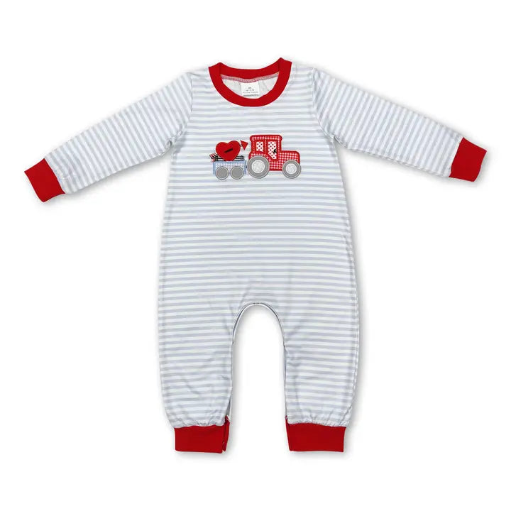 Boys's Valentine Heart Romper | V002 Preorder
