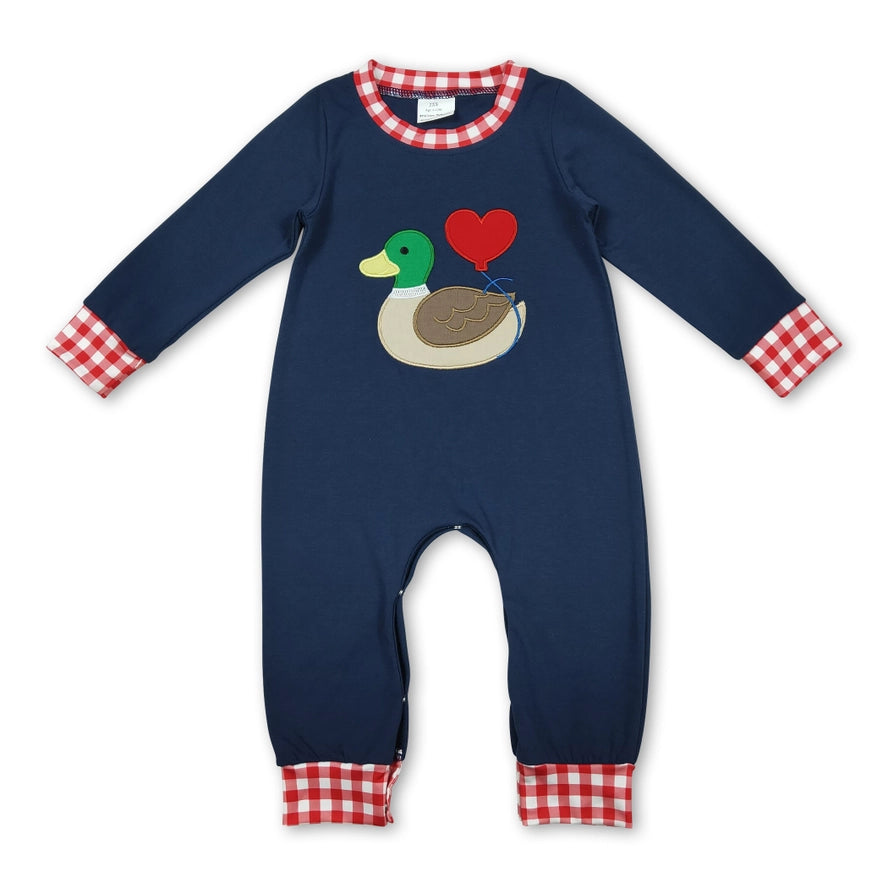 Boys' Duck Valentine's Romper | V010 Preorder