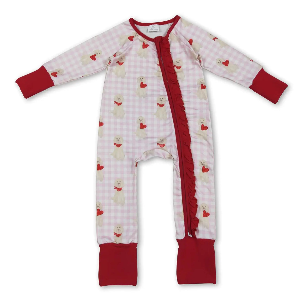 Girls' Red Heart Pajamas | V038 Preorder