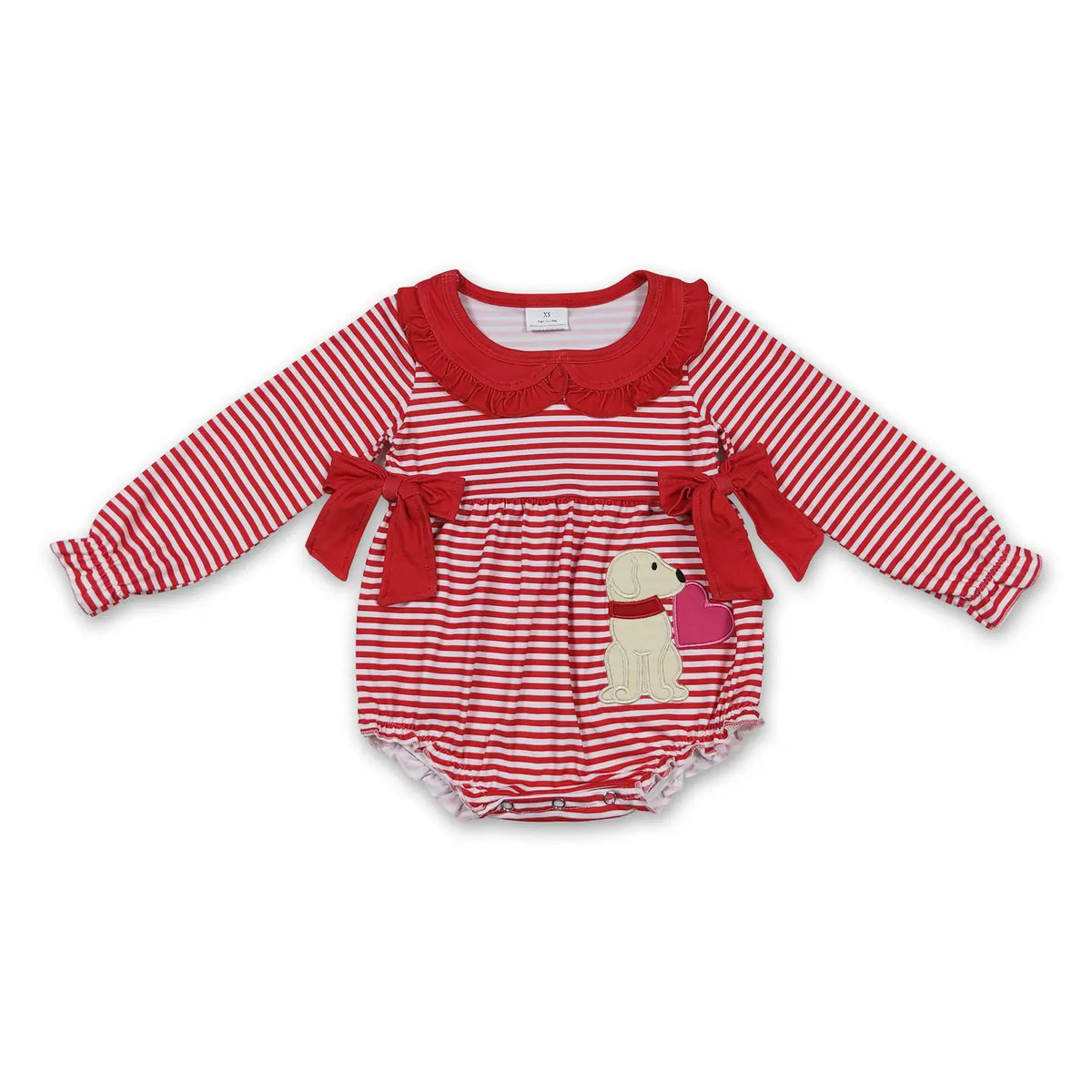 Girls' Red Heart Romper | V037 Preorder